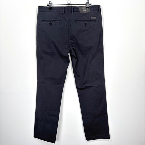 Hugo Boss Crigan Chino Pants Navy Regular Fit Cotton Stretch Men 32R (34x29) - Picture 2 of 12